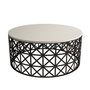 Hanah Home Selin Metal Ferforje - Crema y Negro